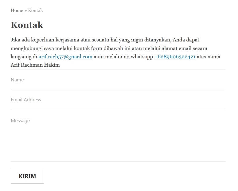 Membuat Kontak Form Blog HTMLy